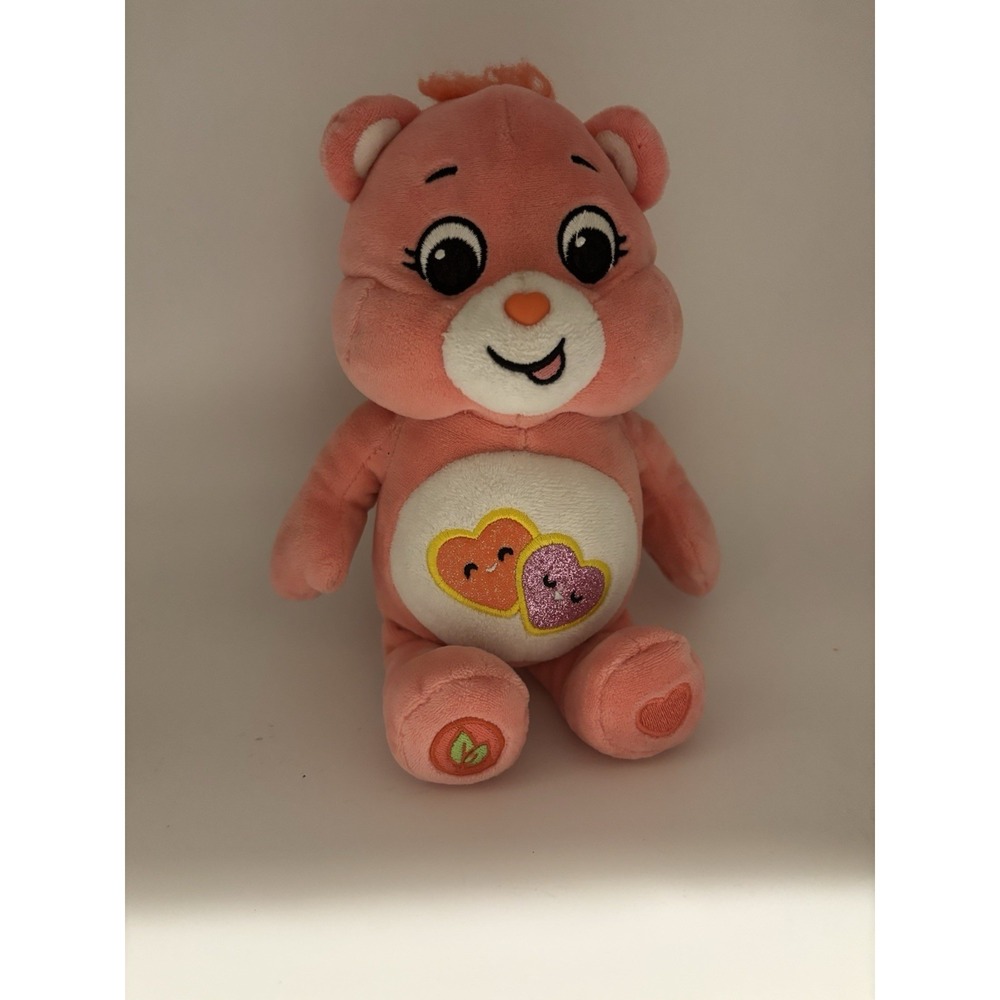 Care Bears 2021 Plush Love A‎ Lot Bear 10" Pink Stuffed Animal Teddy Bear Hearts